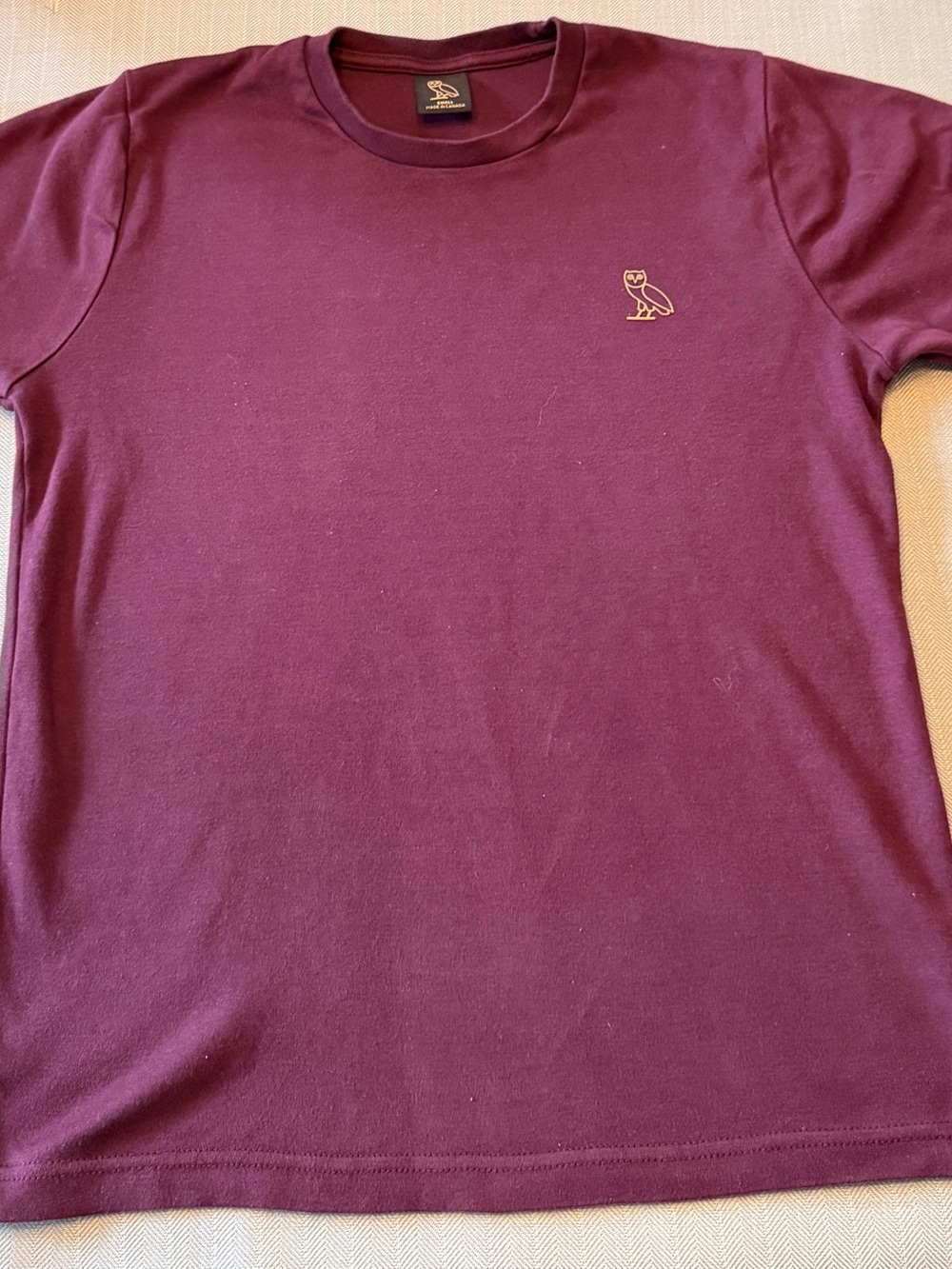 OVO October’s Very Own Owl Logo T-Shirt Burgundy Small